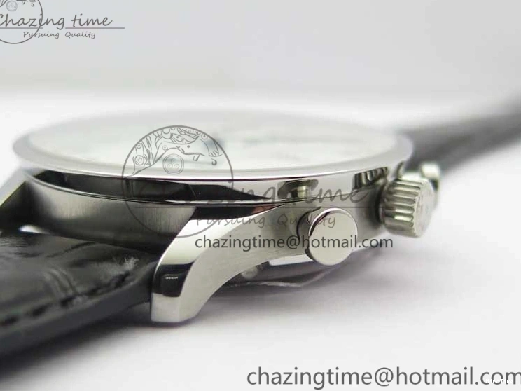 MIROTIME 0325 WeatherProof Portugieser Chronograph Edition “150 Years” IW371602 ZF 1:1 Best Edition White Dial on Black Leather Strap A7750 (Slim Movement) 7120